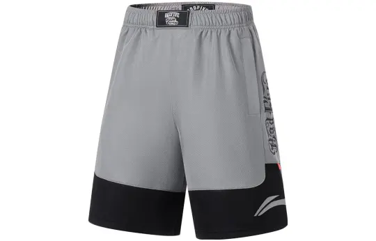 Li Ning Sports Shorts Men's Shark Gray Black