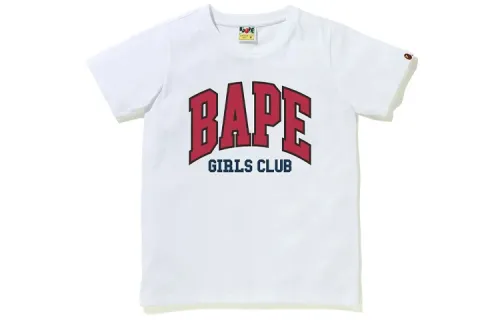 A BATHING APE T Shirts Women's Crew Neck Moderate Straight Fit