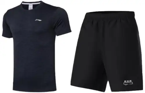 Li Ning Fitness Set Men's Black/Black Ink Gray
