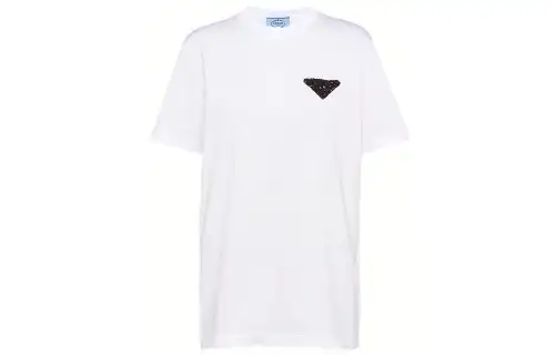 PRADA T Shirts Women's White Crew Neck Moderate Other