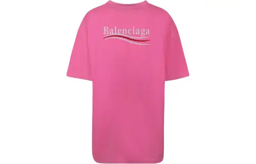Balenciaga T Shirt Women's Pink Loose Fit