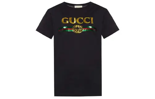 GUCCI T Shirts Women's Black Crew Neck Moderate