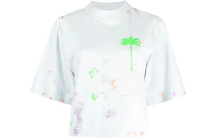 PALM ANGELS T Shirts Women's White Half Turtleneck Moderate