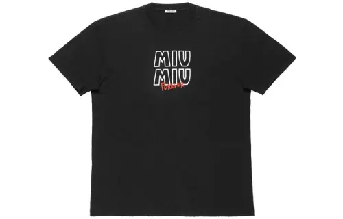 MIU MIU Regular T Shirt Women's Black