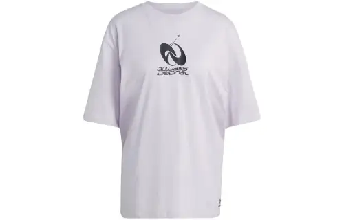 Adidas Originals T Shirts Women's Silver Daybreak Crew Neck Moderate Straight Fit