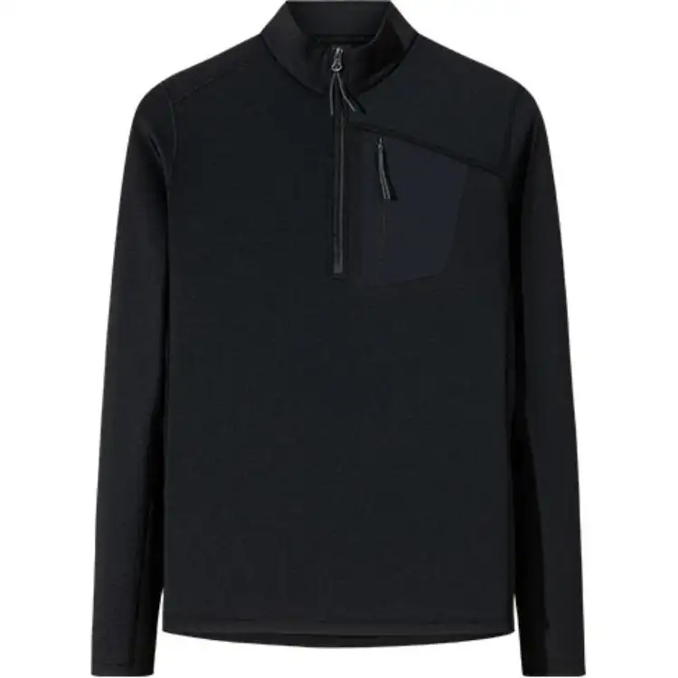 Anta Champion Collection, Comfortable Casual Minimalist Style Half Turtleneck Fleece Lined Long Sleeved T Shirt Women's