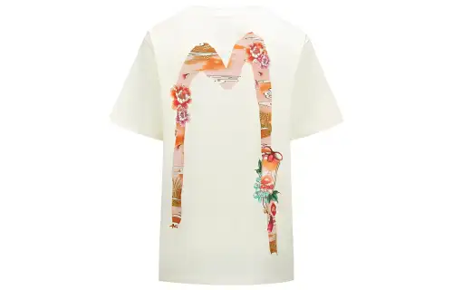 EVISU SS22 Drop Shoulder Sleeve T Shirt Women's
