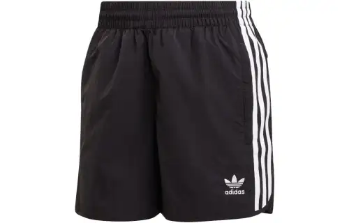 Adidas, sports black shorts, with your logo imprint, elastic waist, Japanese version