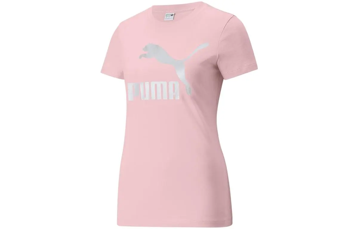 PUMA Set in Sleeve T Shirt Women's Pink