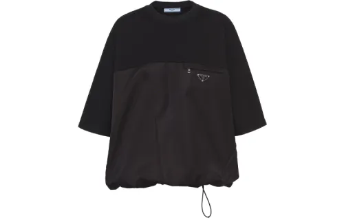 PRADA T Shirts Women's Black Crew Neck Moderate Straight Fit
