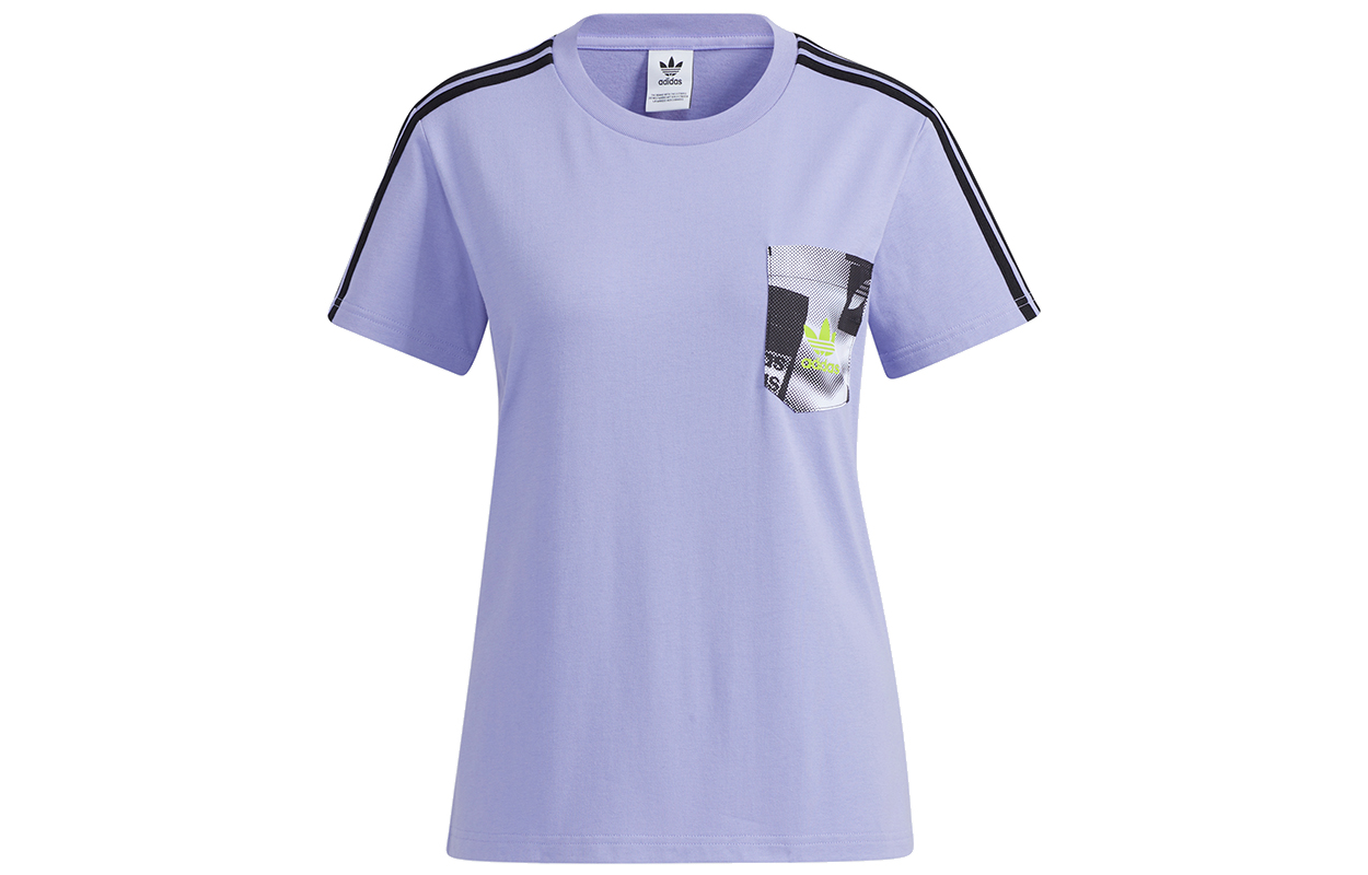 Женская футболка adidas originals Trefoil (пурпурная)