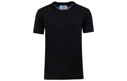 PRADA T Shirts Women's Black Crew Neck Moderate Straight Fit