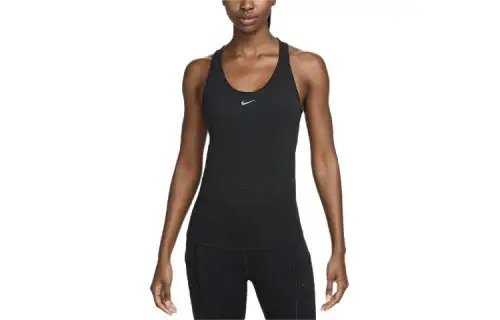 Nike Running Tank Tops Women's Black U Neck Moderate Racerback