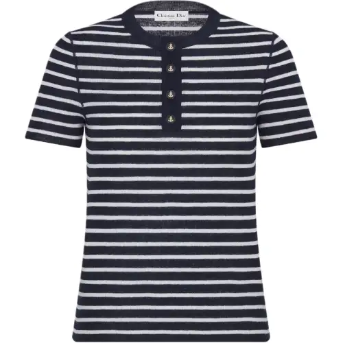 DIOR Regular T Shirt Women's Blue White
