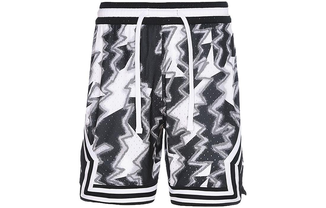 Jordan Dri-FIT Sport all-over tie-dye printed breathable loose basketball sports casual shorts men's black