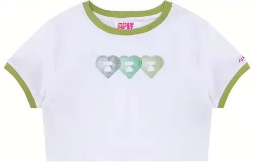 A BATHING APE Crop Tops Women's Crew Neck Moderate
