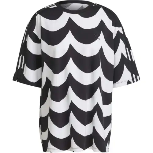 Adidas Originals T Shirts Women's Black/White Crew Neck Moderate Two Piece Set