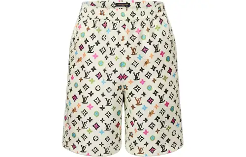 LOUIS VUITTON By Tyler The Creator Monogram Printed Silk Shorts