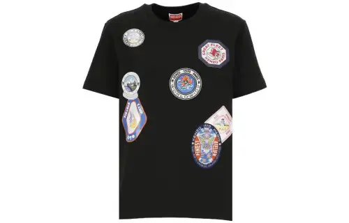 【Zoomed Imagery】KENZO World patch-detail T-shirt
