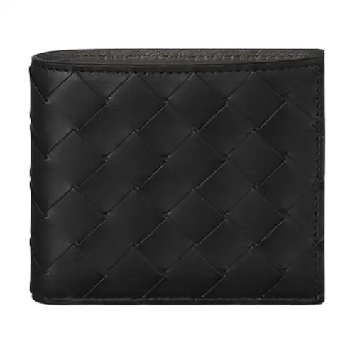 Bottega Veneta Cow Leather Wallet Men's Dark Gray