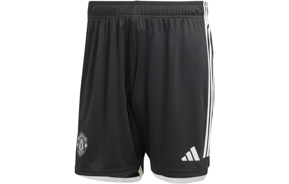 Adidas Manchester United Soccer Bottoms Men's Black Moderate Straight Fit Pants