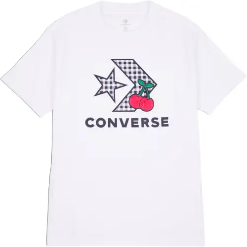 Converse T Shirts Women's White Crew Neck Moderate Other