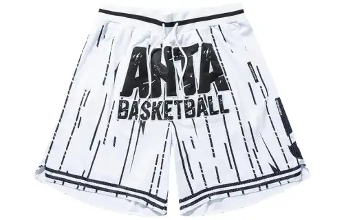 ANTA Basketball Collection Basketball Shorts Men's White Moderate Straight Fit Pants