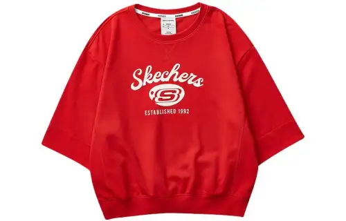 Skechers Drop Shoulder Sleeve T Shirt Women's Red