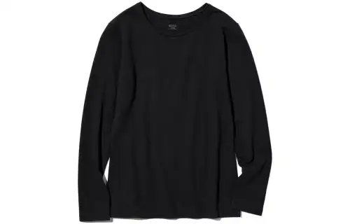 UNIQLO T Shirts Women's Black Crew Neck Moderate Other