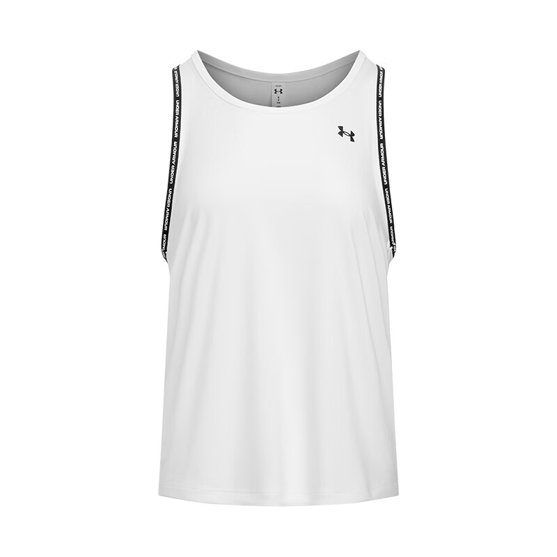 Женская майка Under Armour TechKnockout SS25 (бело-черная)
