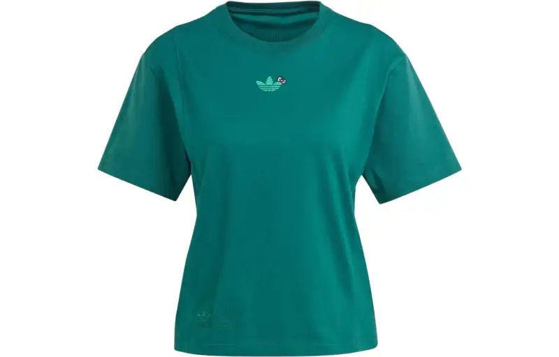 Adidas Originals T Shirts Women's Green Crew Neck Moderate Other