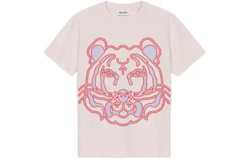 KENZO T Shirts Women's Pastel Pink Crew Neck Moderate