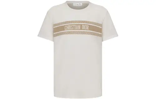 DIOR T Shirts Women's White Crew Neck Moderate
