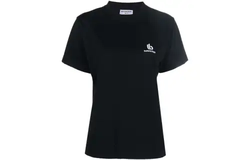 Balenciaga logo embroidered cotton T-shirt