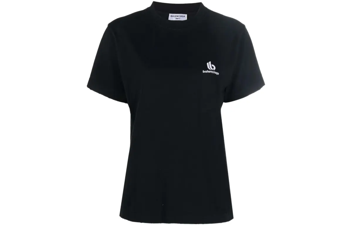 Balenciaga logo embroidered cotton T-shirt