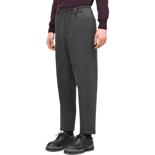 HERMES Casual Pants Men's Charcoal Gray