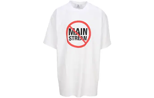 Vetements No Mainstream Logo T Shirt 'White'