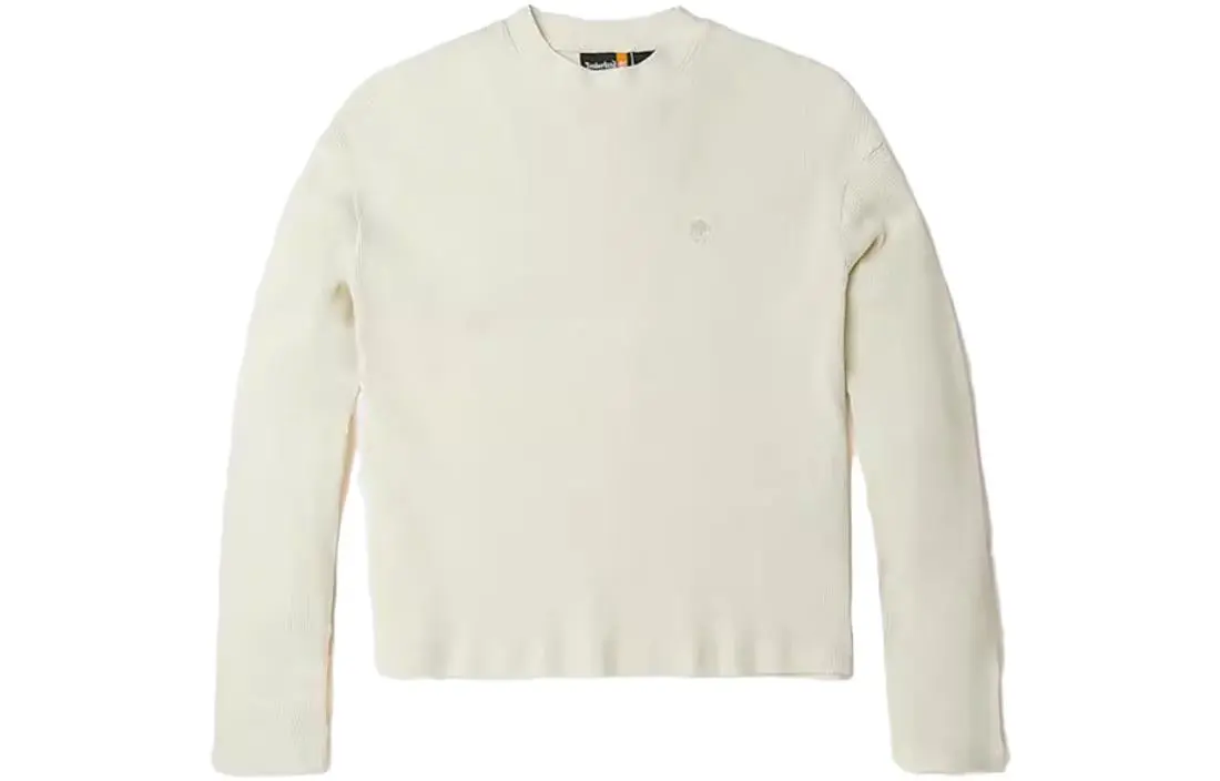 Timberland T-Shirts Women's Vintage White Crew Neck Moderate Straight Fit