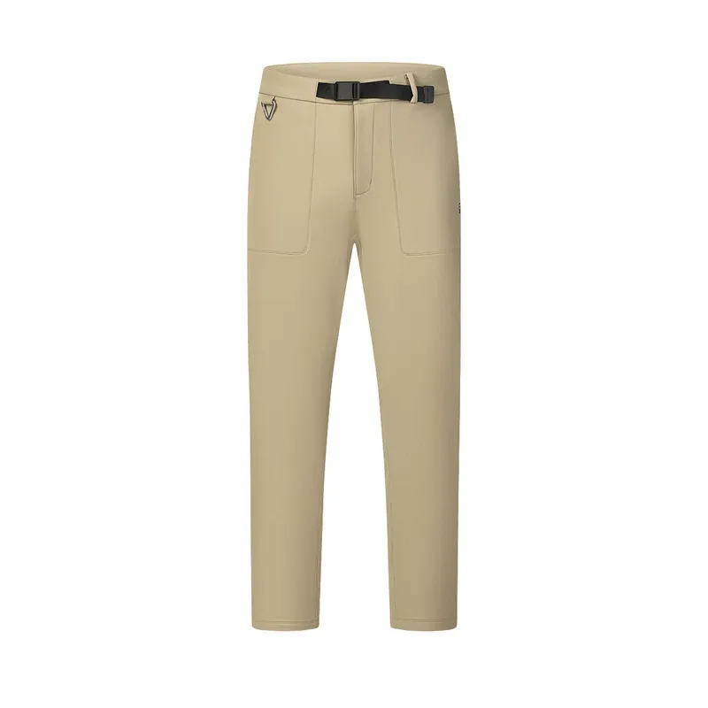 FILA Comfortable Everyday Solid Color Lace Up Fleece Lined Versatile Casual Pants Men's Treehouse Color