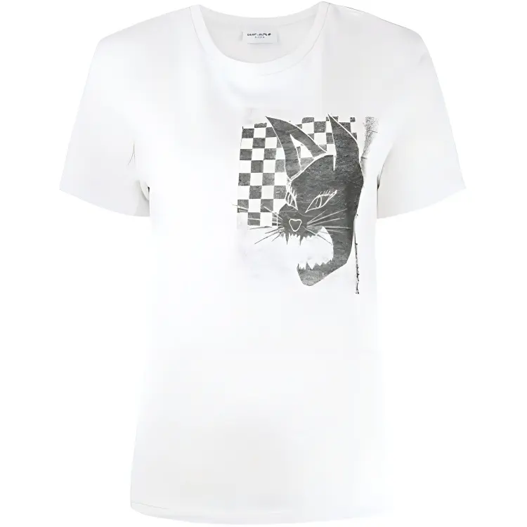 SAINT LAURENT T Shirts Women's White Crew Neck Moderate