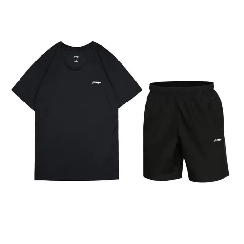 Li Ning Fitness Sets Men's Crew Neck Moderate