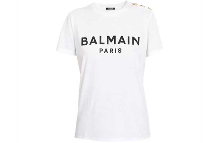 Женская футболка BALMAIN BALMAIN T (бело-черная)