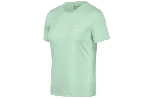 Skechers T Shirts Women's Harbor Gray/01P9 Crew Neck Moderate Straight Fit