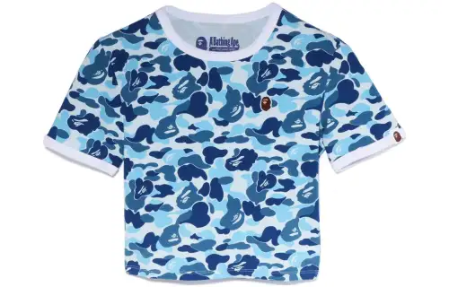 A BATHING APE Bape Crop Tops Women's Crew Neck Moderate