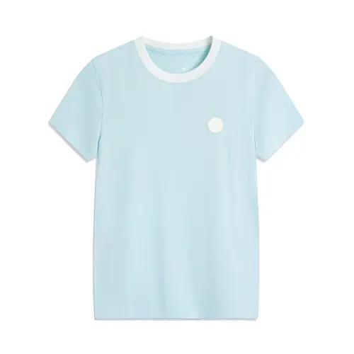 Li Ning Sports Life Collection T Shirt Women's Light Sky Blue