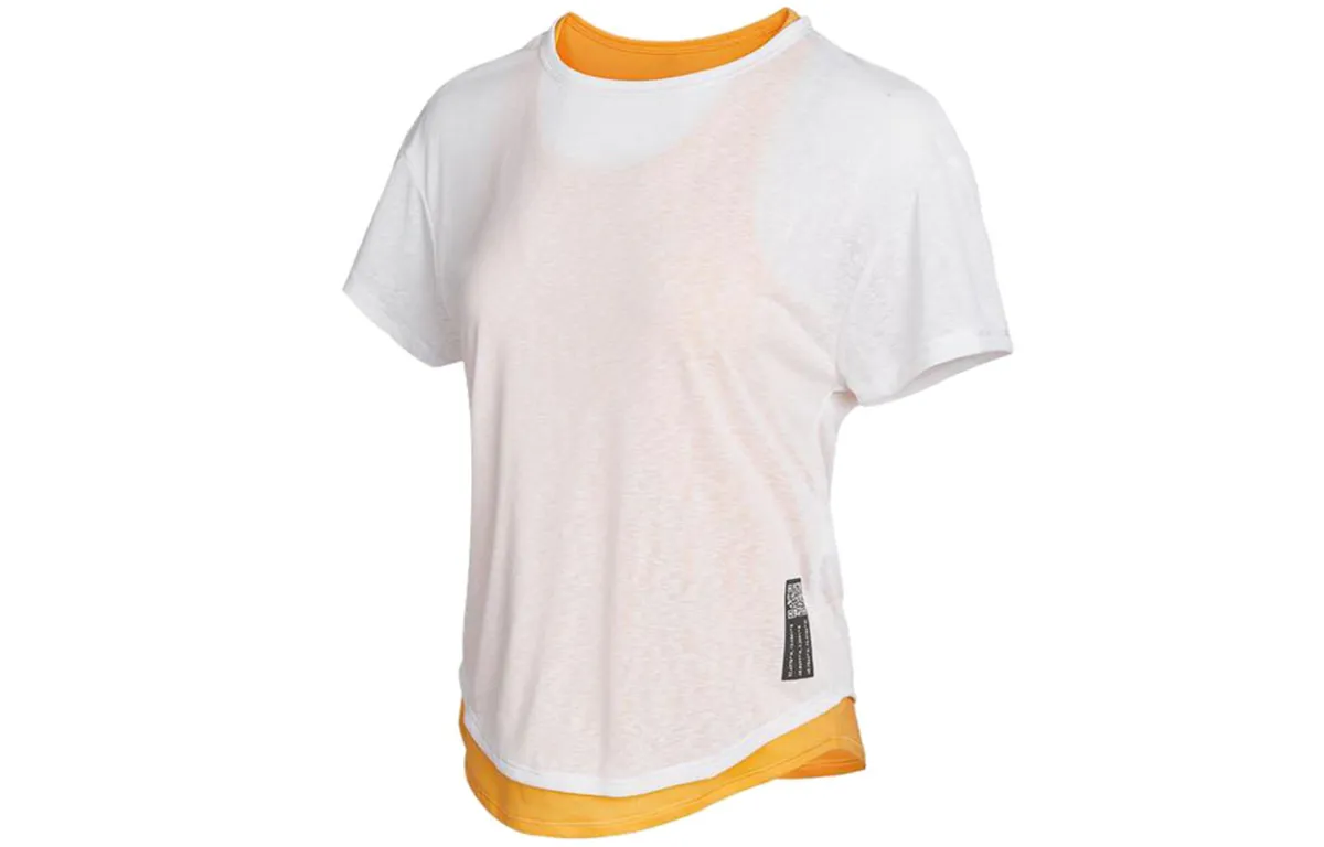 Adidas Running T-Shirts Women's White Crew Neck Moderate Straight Fit