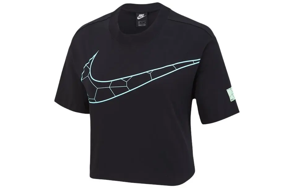 Nike Drop Shoulder Sleeve T Shirt Women's Black