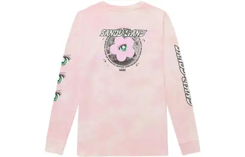 Vans X SANDY LIANG T Shirts Women's Pink Crew Neck Moderate Straight Fit
