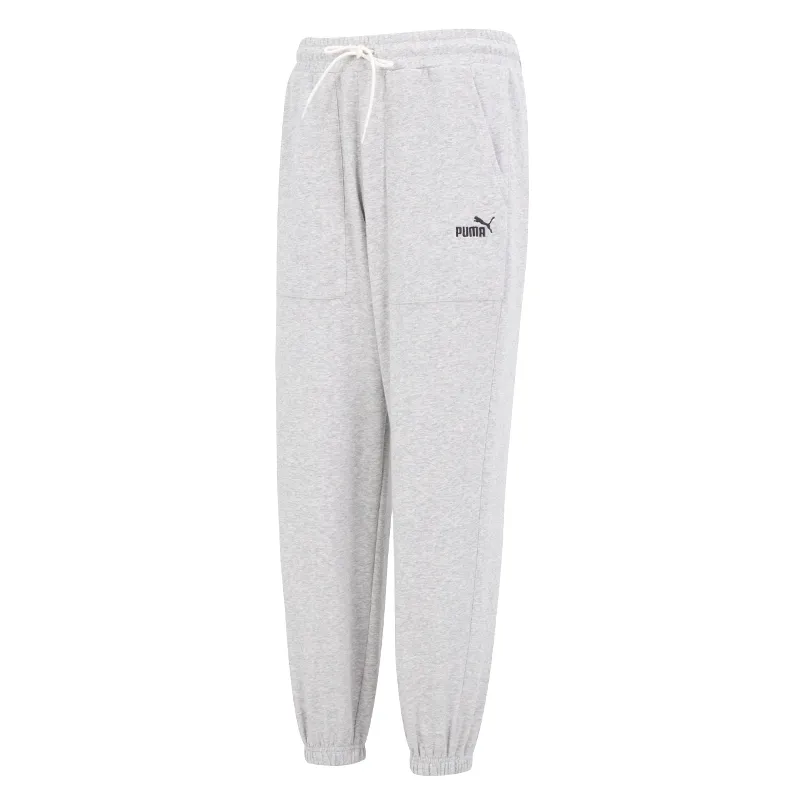 PUMA Sports Pants Men's Gray Moderate Cuffed Pants