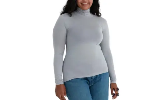 UNIQLO T Shirts Women's Glacier Gray Crew Neck Moderate Straight Fit